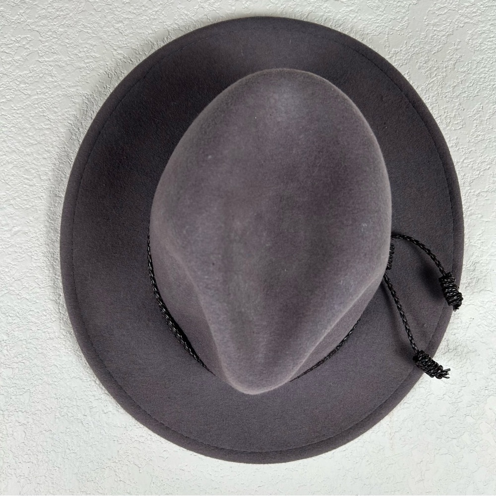 Olive & Pique 100% wool gray felt hat Preppy Western unique